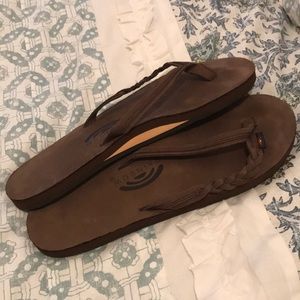 Rainbow “Flirty Braidy Leather” Sandals